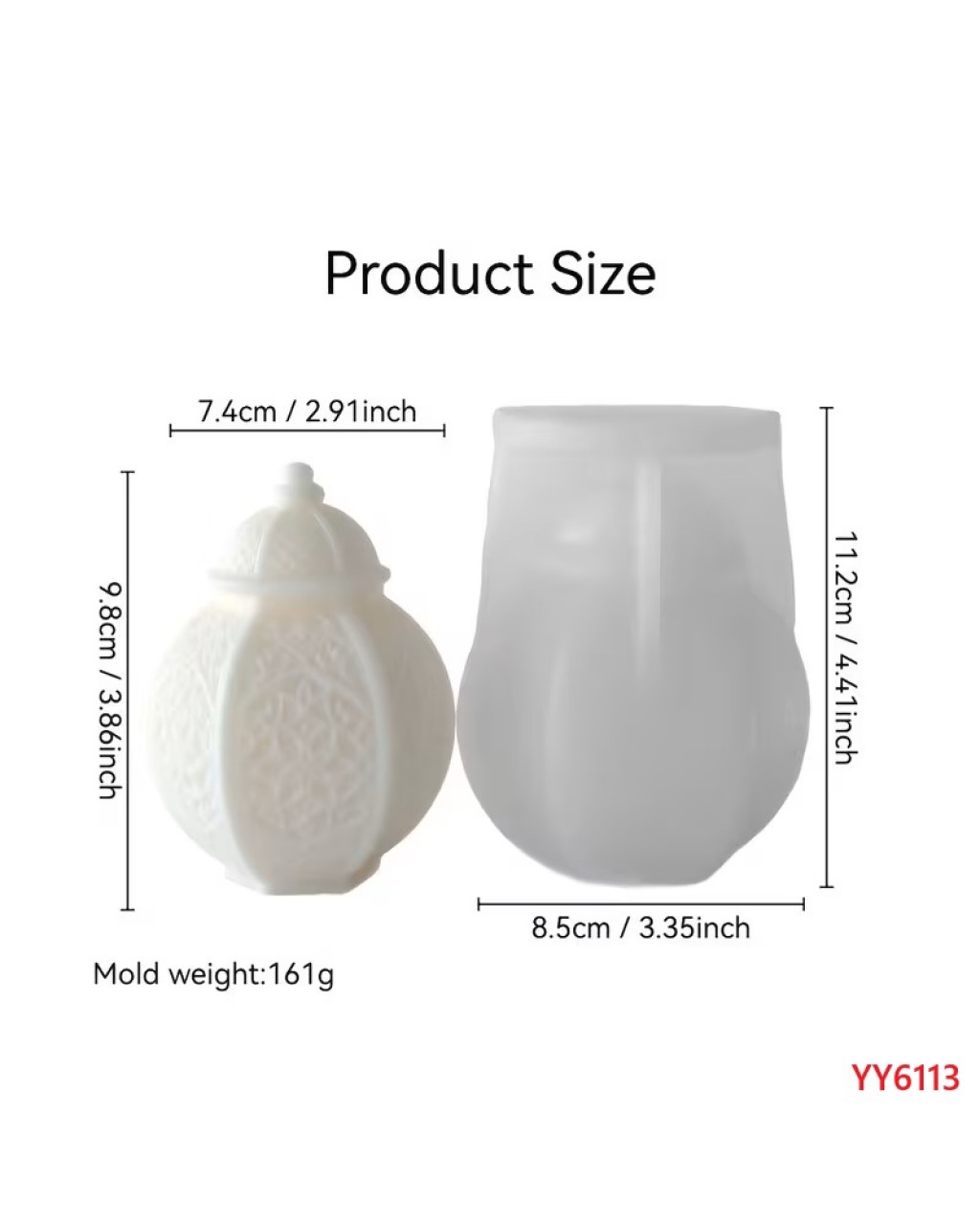 YY6113 Fener Mum Biblo Silikon Kalıp